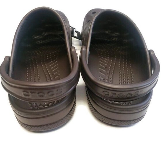 CROCS Baya Mens Size 10 Womens 12 Lightweight Slip On Clogs Shoes Espresso Brown - Picture 6 of 8